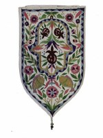 Yair Emanuel Large Shield Tapestry Hamsa - White