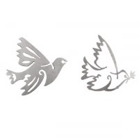Yair Emanuel Aluminum Dove Trivet Two Piece Set