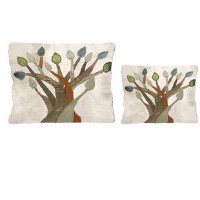 Yair Emanuel Raw Silk Tallit and Tefillin Bag Set - Tree of Life