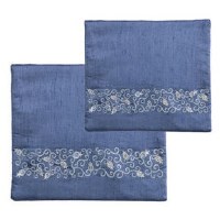 Yair Emanuel Blue Tallit and Tefillin Bag Set - Pomegranates
