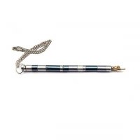 Yair Emanuel Anodized Aluminum Torah Pointer Stripes Design Gray 8"