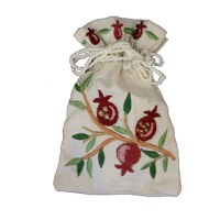 Yair Emanuel Judaica Embroidered Spice Bag Pomegranate