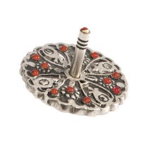 Yair Emanuel Metal & Stones Red Dreidel