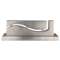 Yair Emanuel Judaica Aluminum Cast Candle Menorah Wave Silver