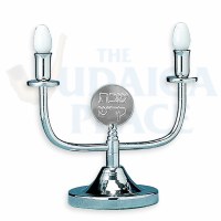 Electric Shabbat Chrome Candlestick