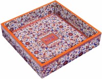 Yair Emanuel Square Wooden Matzah Tray Multicolor