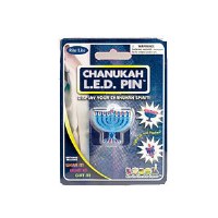 Flashing LED Pin, Assorted Menorah and Draydel
