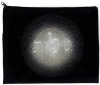 Tallis Bag Ohr Navy Velvet  Silver Embroidery #5