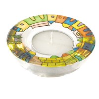 Yair Emanuel Light Jerusalem Glass Candle Holder