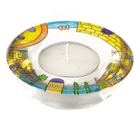 Yair Emanuel The Old City of Jerusalem Glass Candle