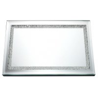 Mirror Tray with Crushed Glass Border 20" x 16"
