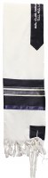 Tallit Wool Blue & Gold #GSB968