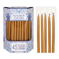 Tapered Gold Chanukah Candles