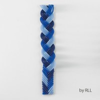 Havdalah Candle Braided Shades of Blue