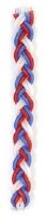Large Flat Red, White and Blue Havdalah Candle