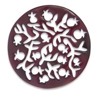 Yair Emanuel Aluminum Trivet Round Purple