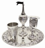 Havdalah Set Nickel Plated Grape Design