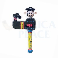 "Haman" Hand Painted Wood Gragger