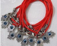 Red String Bracelet with Hamsa and Evil Eye Charm
