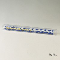 Havdallah Candle - Round, Blue & White
