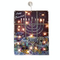 Hologram Chanukah Scene Electric Decoration