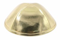 iKippah Shiny Gold Faux Leather Size 2
