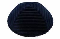 iKippah Striped Velvet Navy Size 16cm