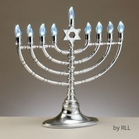 LED Electric Menorah with Clear Bulbs