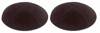 Black Suede Kippah Medium - 2 Pack