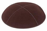 Brown Suede Kippah Medium