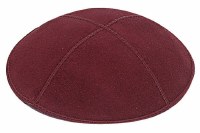 Burgundy Suede Kippah Medium