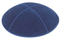 Dark Royal Suede Kippah Medium