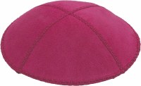 Fucshia Suede Kippah Medium