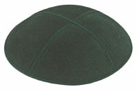 Green Suede Kippah Medium