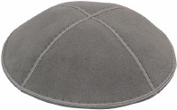 Medium Grey Suede Kippah Medium