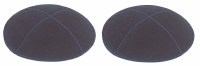Navy Suede Kippah Medium - 2 Pack