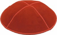 Orange Suede Kippah Medium