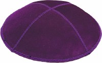 Purple Suede Kippah Medium