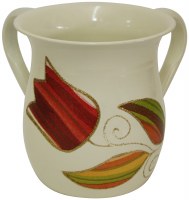 Lily Art Stainless Steel Wash Cup Colorful Flower Design