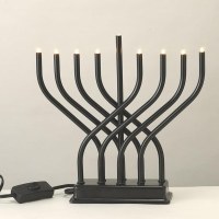 Electric Menorah Low Voltage Black