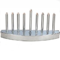Electric Menorah Low Voltage Silvertone