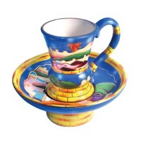 Mayim Achronim Ceramic Multi-Colored Jerusalem Design