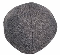 Kippah Gray Linen 16cm