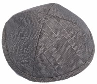Kippah Gray Linen 16cm