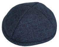 Kippah Dark Slate Linen 16cm