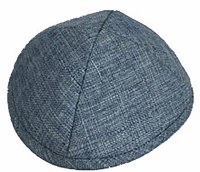 Kippah Light Slate Linen 16cm