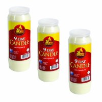 9 Day Memorial Candle Plastic Jar 3 Pack