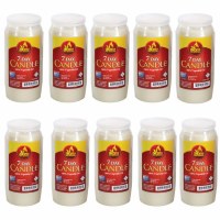 7 Day Shiva Memorial Candle Plastic Jar 10 Pack
