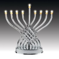 Electric Menorah Low Voltage Chrome Plated