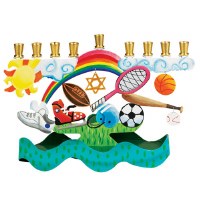 Sports Candle Menorah by Karen Rossi